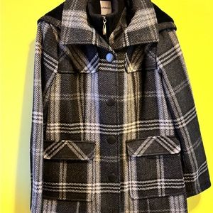 Croft&Barrow Black Plaid Winter Coat